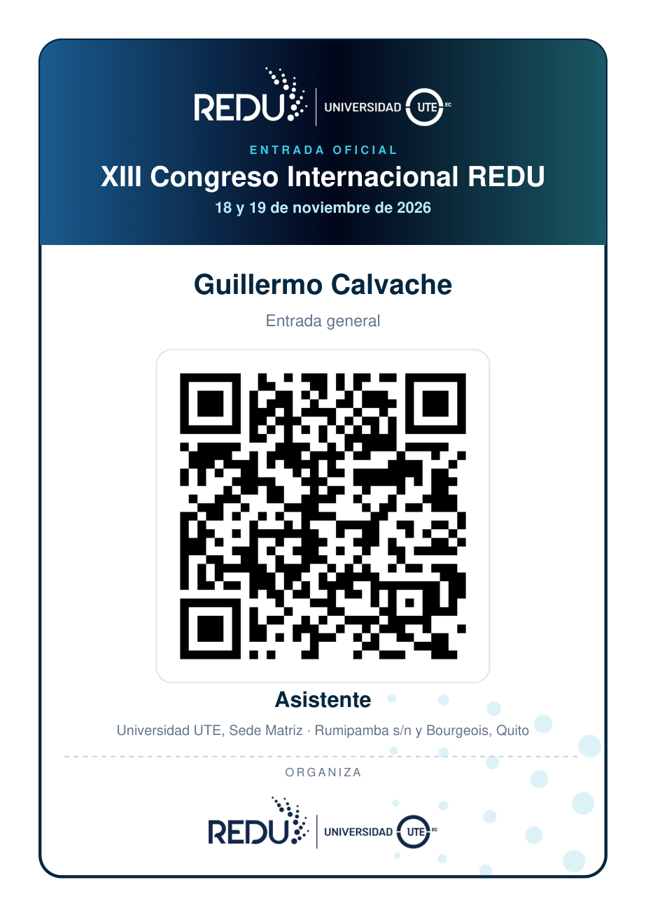 Entrada de Guillermo Calvache con su código QR de acceso